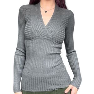 INC gray ribbed longsleeve
